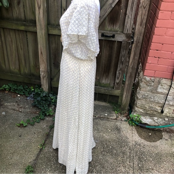 V Neck Maxi Cowgirl Freeflowing Floral Cotton Dress - Picture 10 of 13